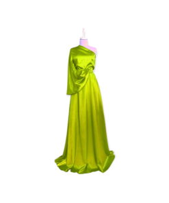 Rochie lunga din satin cu o maneca clopot RMCL003