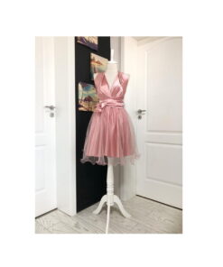 Rochie Versatilă Scurta din satin cu tulle si guta RVSG002