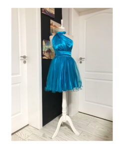 Rochie Versatilă Scurta din satin cu tulle si guta RVSG001