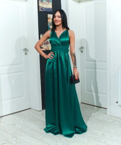 Rochie Versatilă lungă din satin cu bretele tulle RVBT01