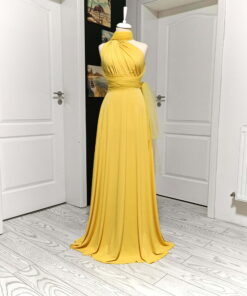 Rochie Versatilă lungă bretele tulle Lycra RVLBT01