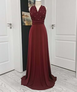 Rochie Versatilă Lycra cu perle lungă RVP03