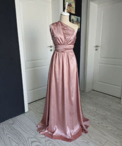 Rochie Versatilă lungă din satin cu Perle RVSP01