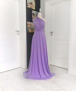 Rochie Versatilă lungă bretele tulle Lycra RVLBT01