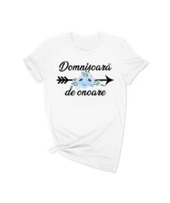 Tricou personalizat Sageata Flori Bleu SGF002