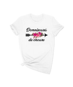 Tricou personalizat Sageata Flori Ciclam SGF003