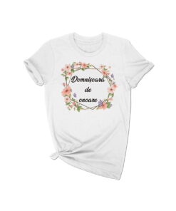 Tricou personalizat Cerc Floral Corai CF002