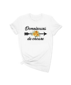 Tricou personalizat Sageata Flori Galben SGF005