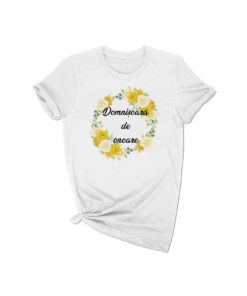 Tricou personalizat Cerc Floral Galben CF003