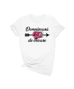 Tricou personalizat Sageata Flori Magenta SGF008