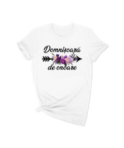 Tricou personalizat Sageata Flori Mov SGF010
