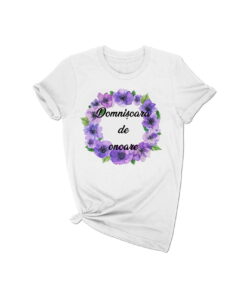 Tricou personalizat Cerc Floral Mov deschis CF007
