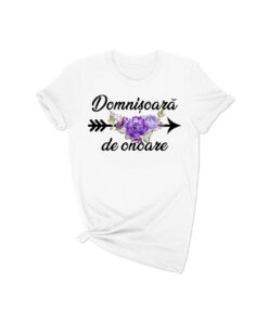 Tricou personalizat Sageata Flori Mov Deschis SGF009