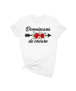 Tricou personalizat Sageata Flori Rosu SGF012
