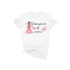 Tricou personalizat Silueta Fluturi Roz SFL006