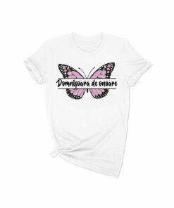 Tricou personalizat Fluture Roz Pudrat FLT013