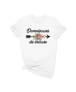 Tricou personalizat Sageata Flori Roz Pudrat SGF013