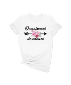 Tricou personalizat Sageata Flori Roz Trandafir SGF014