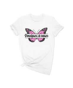 Tricou personalizat Fluture Roz Trandafir FLT014