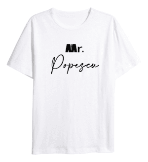 Tricou Alb Personalizat pentru Mire 2024167