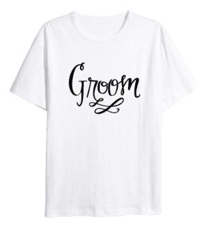 Tricou Alb Personalizat pentru Mire 2024168