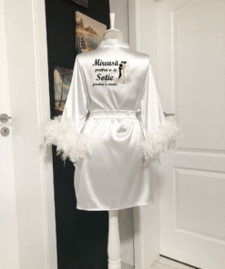 Halat Mireasa Personalizat Alb Universal cu Pene 2024149