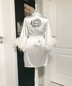 Halat Mireasa Personalizat Alb Universal cu Pene 2024133