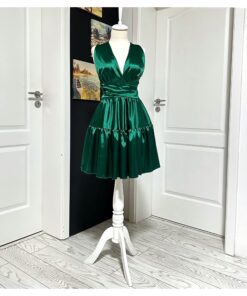 Rochie Versatila scurta din Satin si Bordura de Satin 20247
