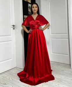 Rochie Versatila lungă din Satin Cu Bretele Late 202418