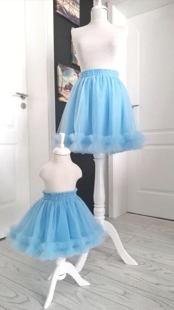 Set fuste din tulle si bordura tulle pentru mama si fiica 2024276