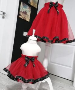Set fuste din tulle si bordura satin pentru mama si fiica 2024275