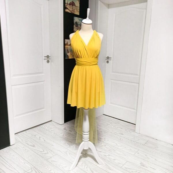 Rochie universala versatilă scurtă bretele tulle Lycra RVLBTS01U