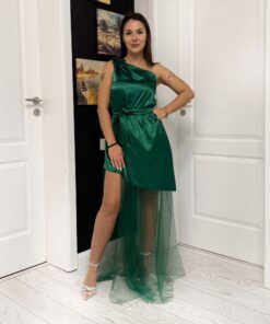 Rochie domnisoara de onoare pe o parte asimetrica universala 202510