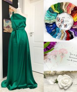 Pachet Special: Rochie Domnișoară de Onoare Papion Brățară Invitații 01