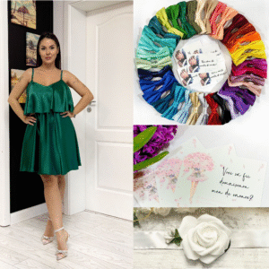 Pachet Special: Rochie Domnișoară de Onoare - Papion - Brățară - Invitații cod15