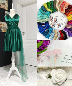 rochie domnisoara de onoare cu perle