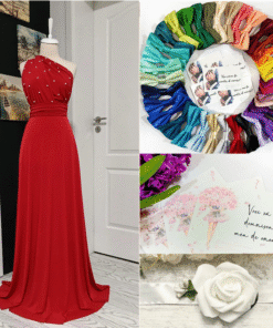 rochie domnisoara de onoare din lycra cu perle