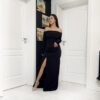 Rochie eleganta lunga cu umeri goi Maria