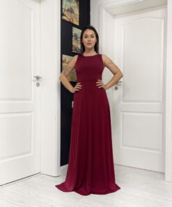 Rochie lunga cu bretele in X