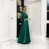 Rochie lunga cu bust petrecut si maneci lungi 202616