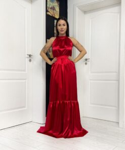 Rochie lunga din Satin si Bordura de Satin 202615