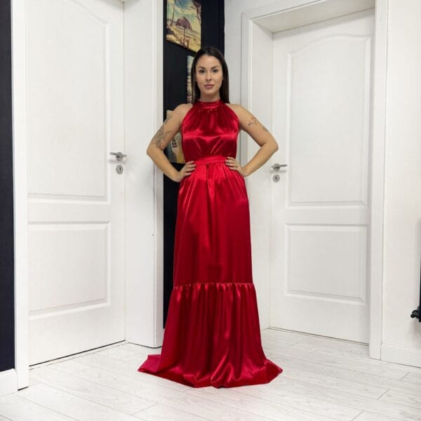 Rochie lunga din Satin si Bordura de Satin 202615