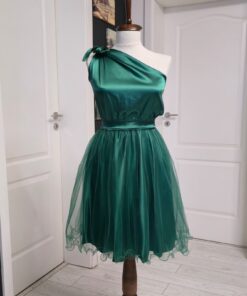Rochie Pe o Parte Scurta din Satin si tulle 202624