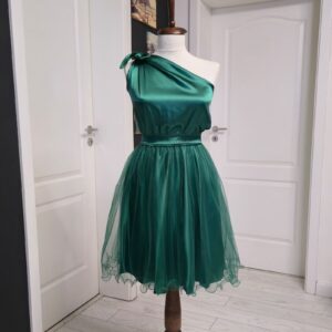 Rochie Pe o Parte Scurta din Satin si tulle 202624