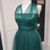 Rochie versatila lunga cu bustul si spatele acoperit cu tulle si bretele din tulle 202626U