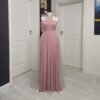 Rochie versatila lunga din lycra cu bustul si spatele acoperit cu tulle si bretele din tulle 202627