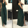 Rochie de ocazie lunga cu bust rasucit si crepe